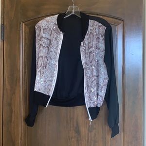 Sequenced snake skin jacket
